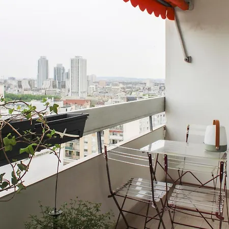 Skyscrapers With Balcony And Overlooking Paris