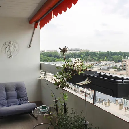 Apartment Skyscrapers With Balcony And Overlooking